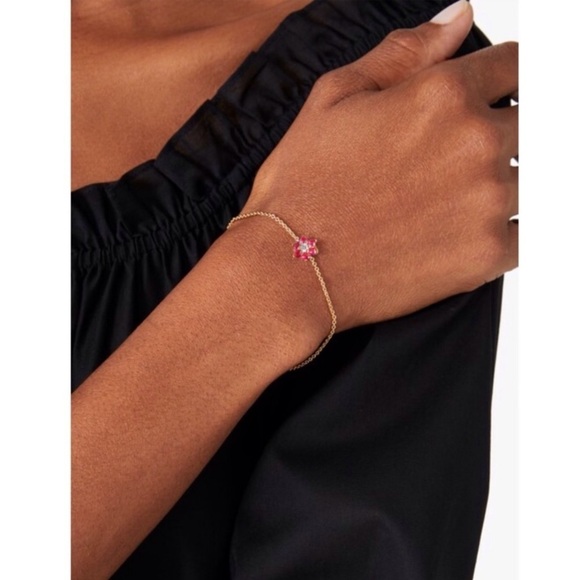 KATE SPADE • Berry Myosotis Crystal Flower Bracelet - Picture 2 of 3